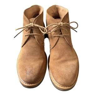 1901 Mens Tan Suede Leather Chukka Desert Boots Size 12M Round Toe Lace Up